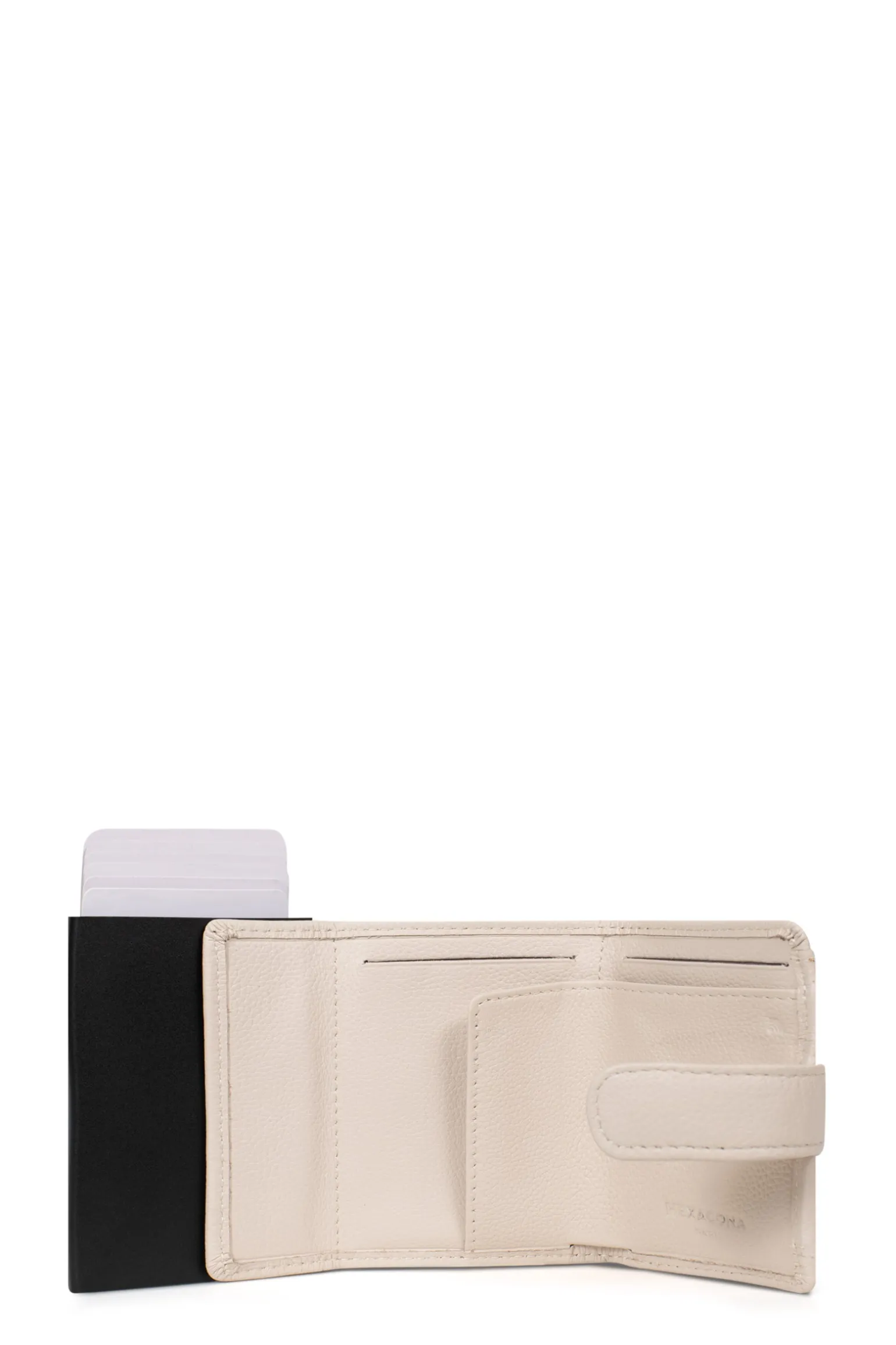 Boîtier porte-cartes - 2 volets - Stop RFID - Cuir