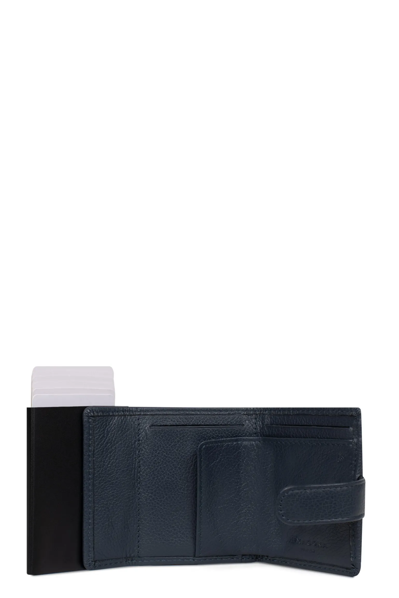Boîtier porte-cartes - 2 volets - Stop RFID - Cuir