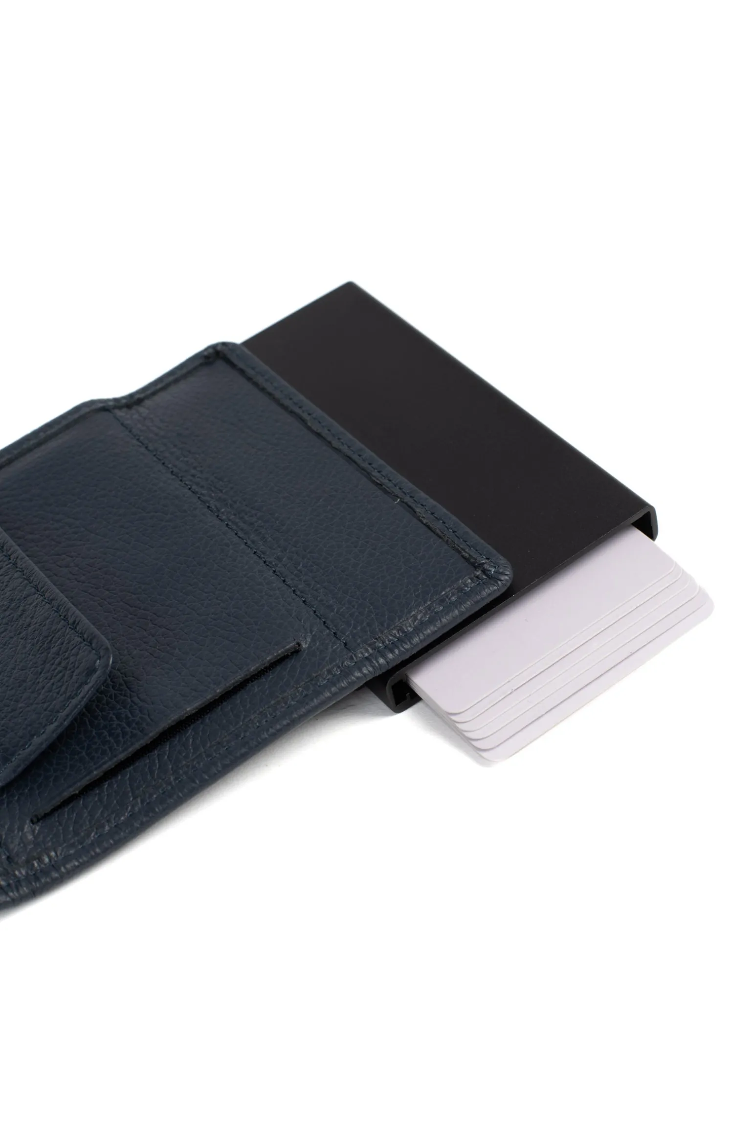 Boîtier porte-cartes - 2 volets - Stop RFID - Cuir