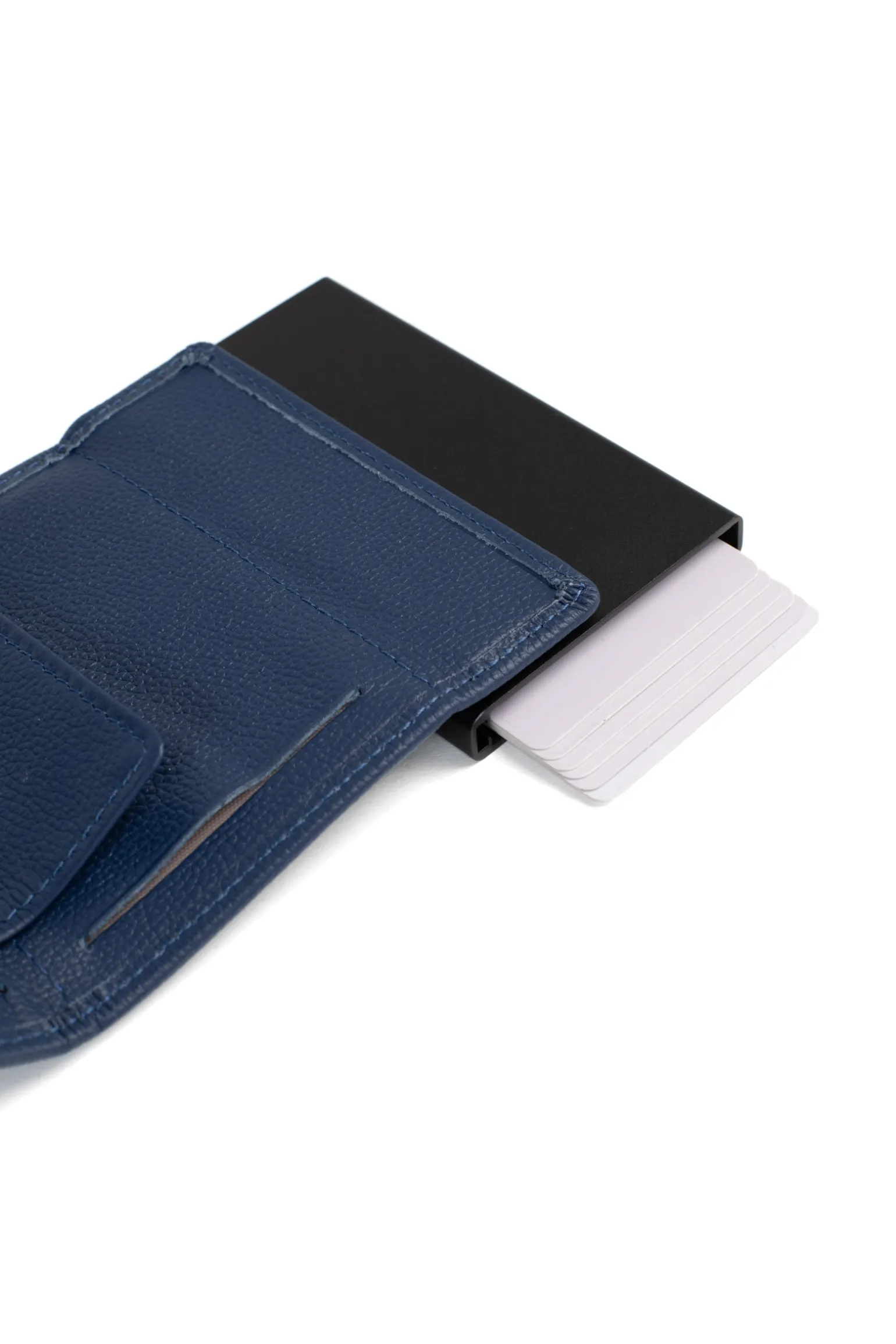 Boîtier porte-cartes - 2 volets - Stop RFID - Cuir