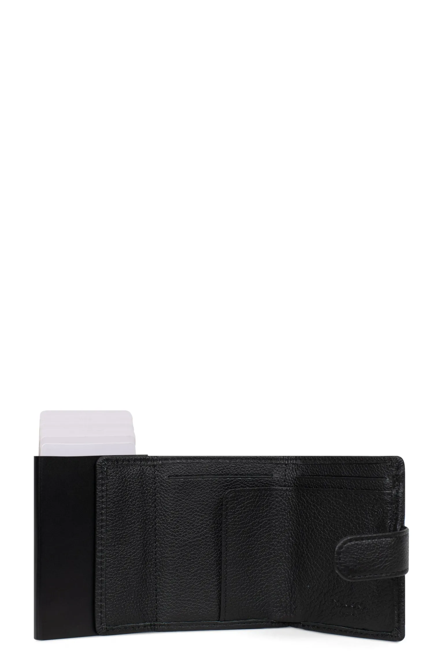 Boîtier porte-cartes - 2 volets - Stop RFID - Cuir