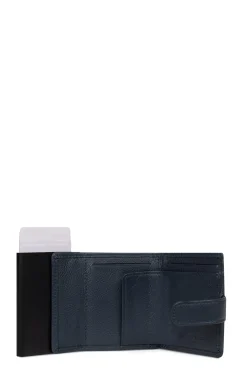 Boîtier porte-cartes - 2 volets - Stop RFID - Cuir