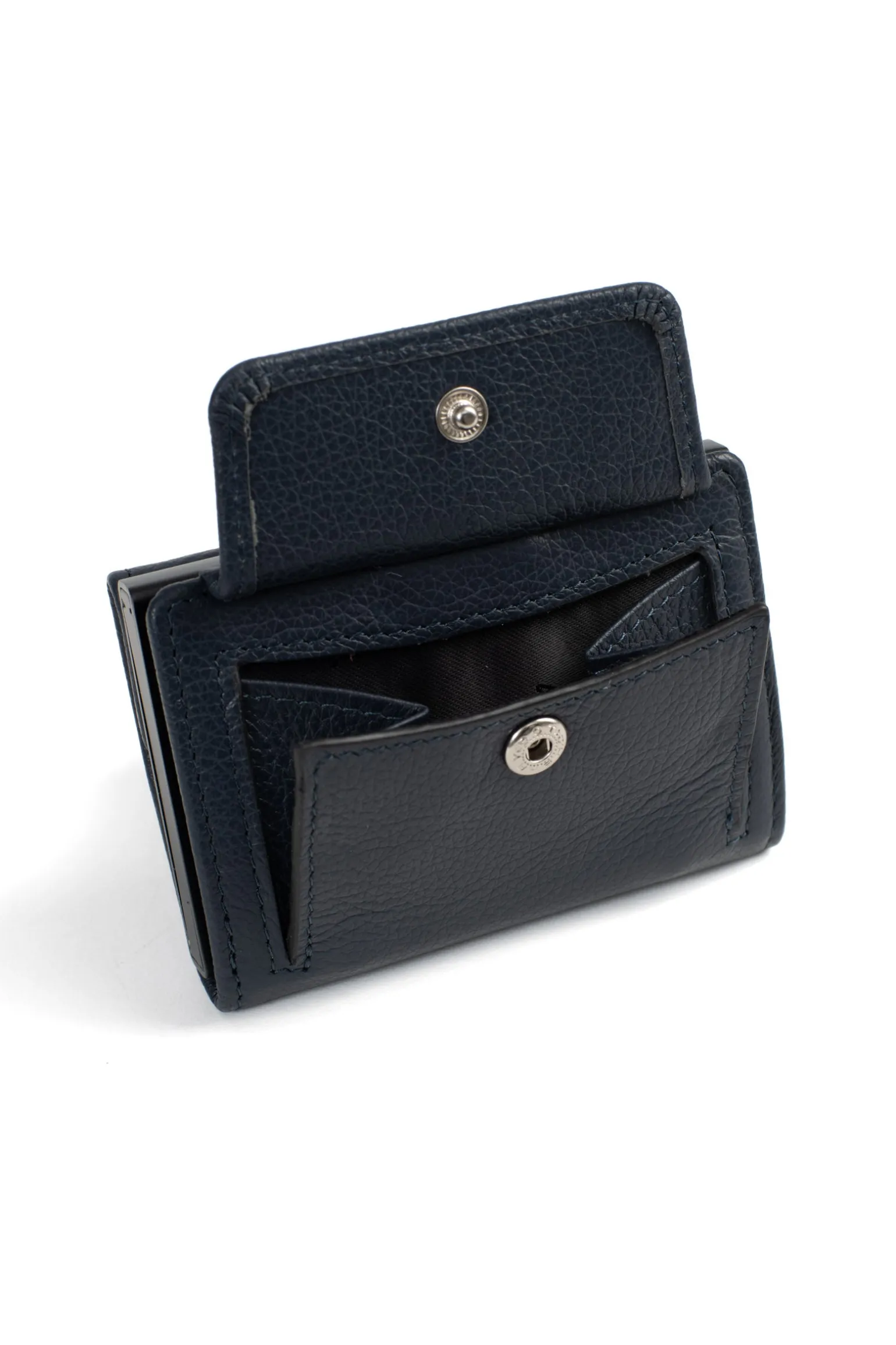 Boîtier porte-cartes - 2 volets - Stop RFID - Cuir