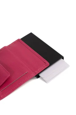 Boîtier porte-cartes - 2 volets - Stop RFID - Cuir
