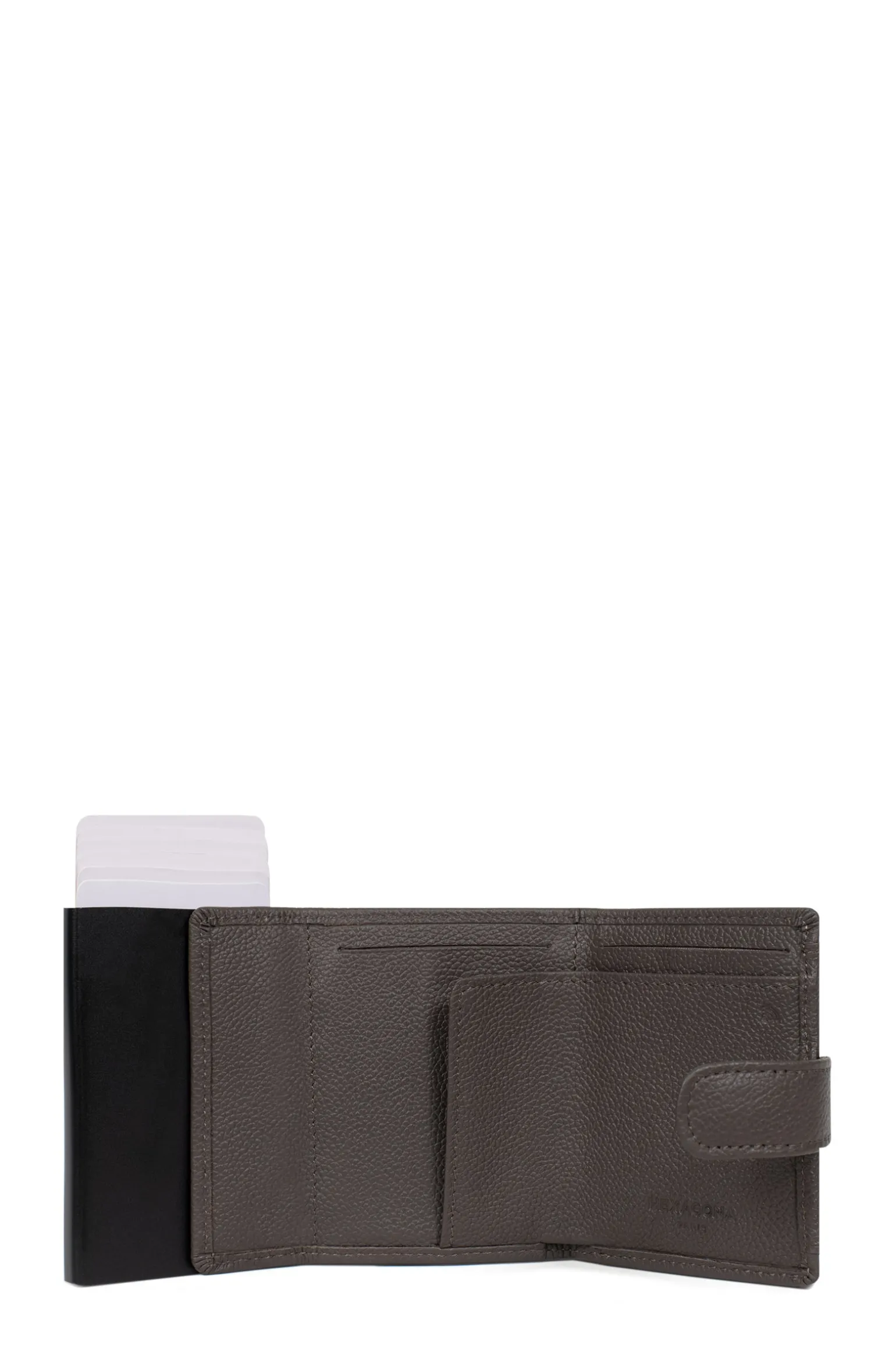 Boîtier porte-cartes - 2 volets - Stop RFID - Cuir