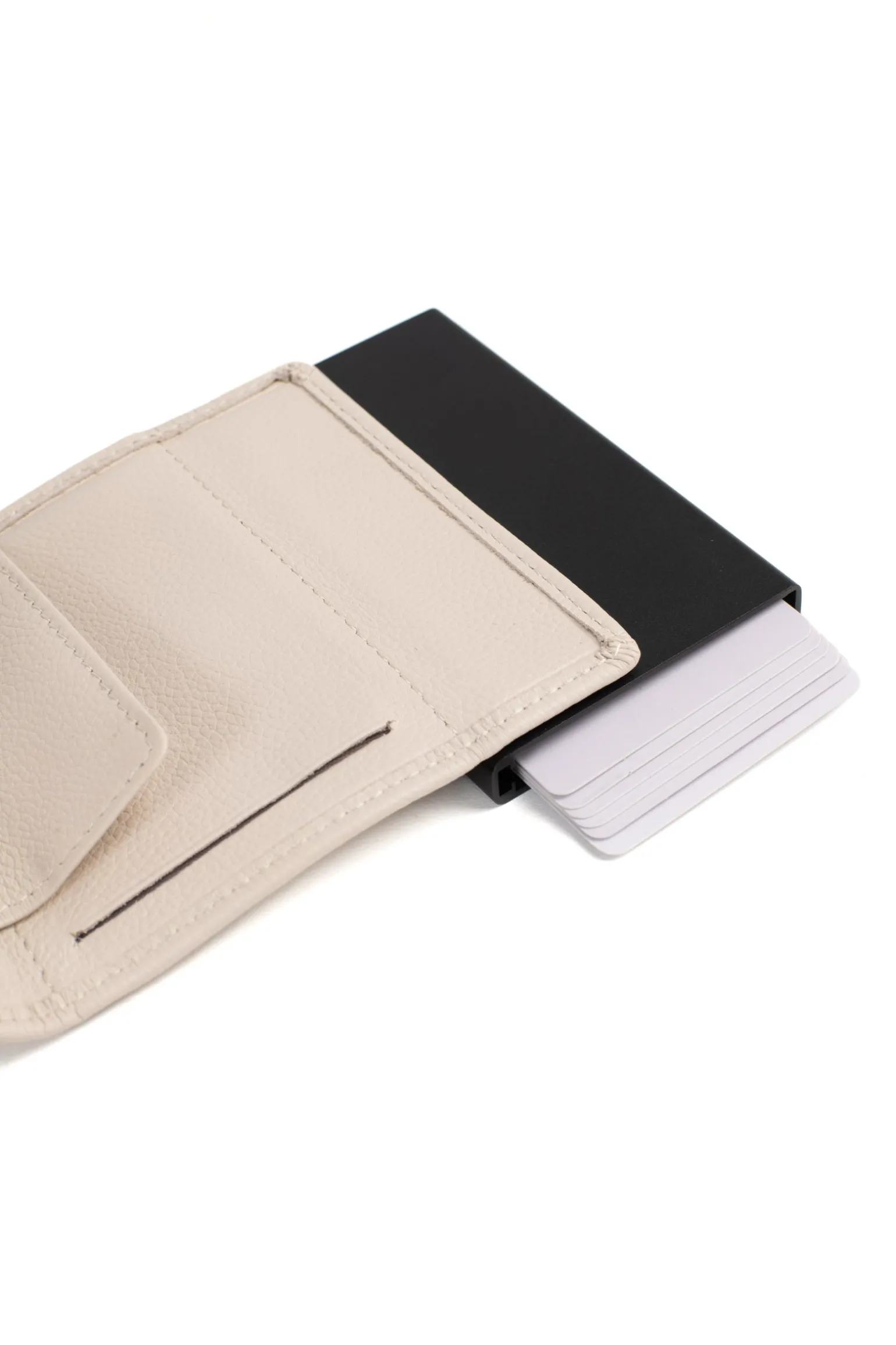 Boîtier porte-cartes - 2 volets - Stop RFID - Cuir