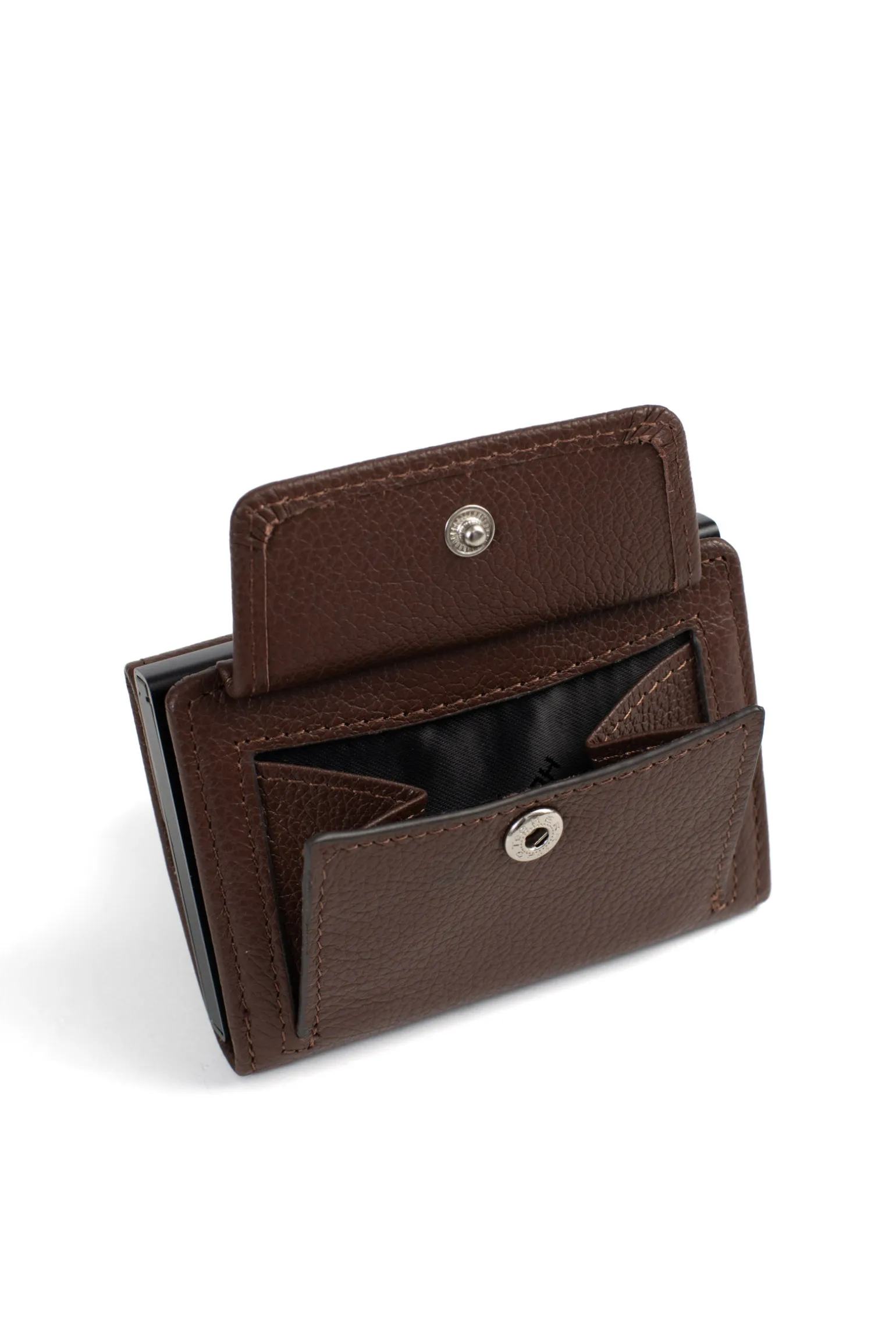 Boîtier porte-cartes - 2 volets - Stop RFID - Cuir