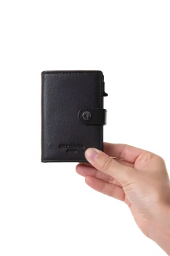 Boîtier porte-cartes - 2 volets - Stop RFID - Cuir
