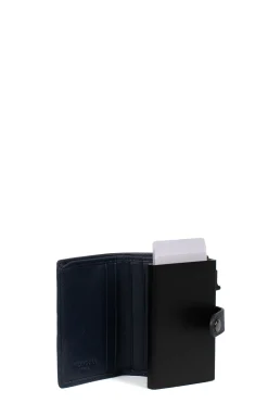 Boîtier porte-cartes - 2 volets - Stop RFID - Cuir