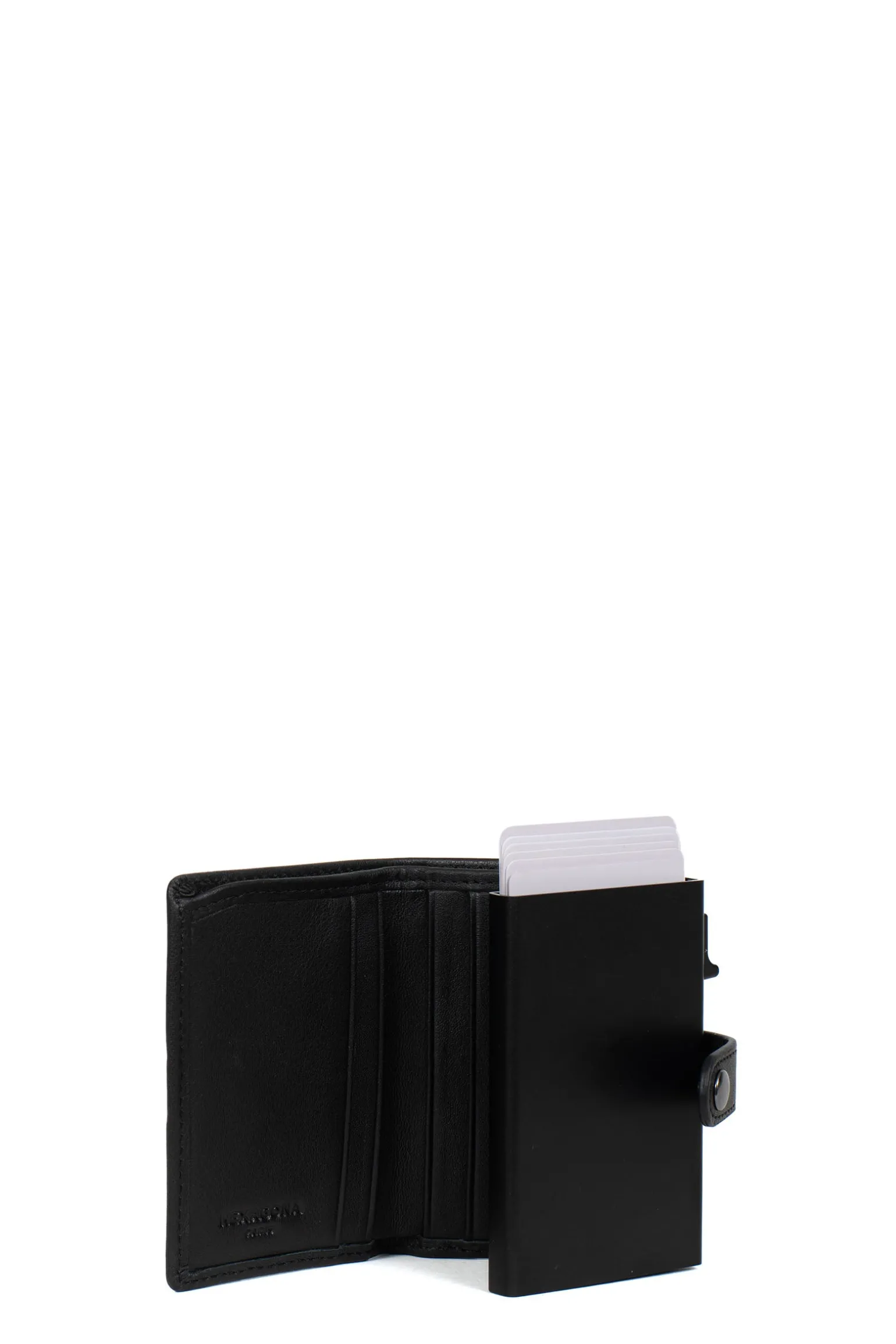 Boîtier porte-cartes - 2 volets - Stop RFID - Cuir