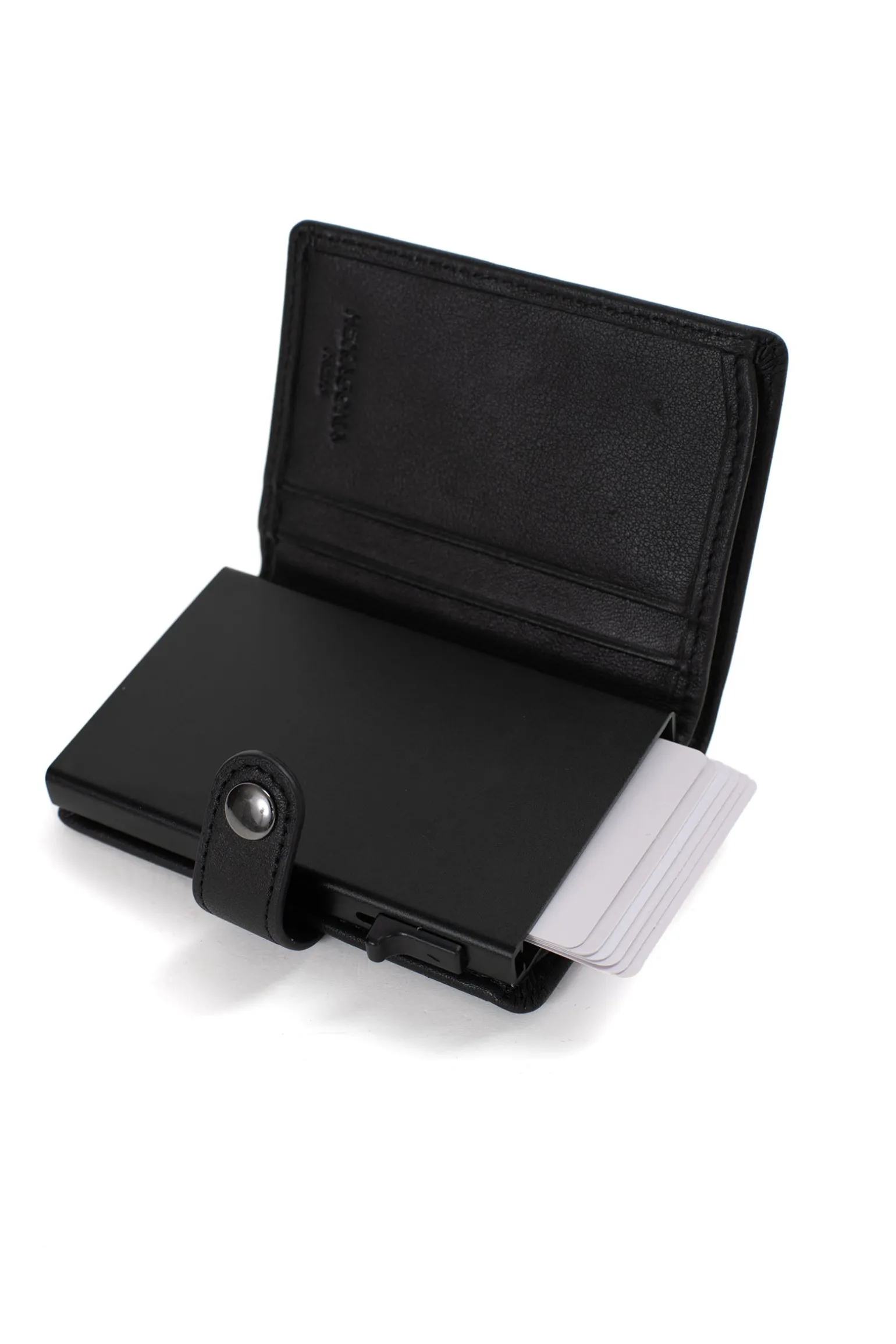 Boîtier porte-cartes - 2 volets - Stop RFID - Cuir