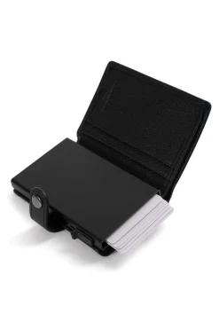 Boîtier porte-cartes - 2 volets - Stop RFID - Cuir