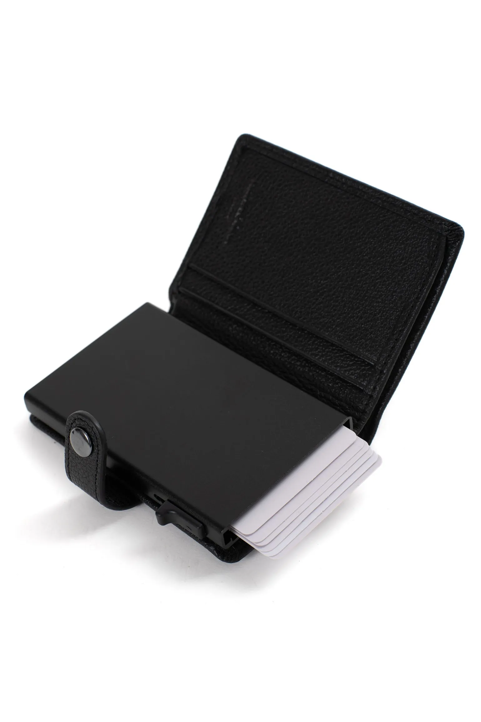Boîtier porte-cartes - 2 volets - Stop RFID - Cuir