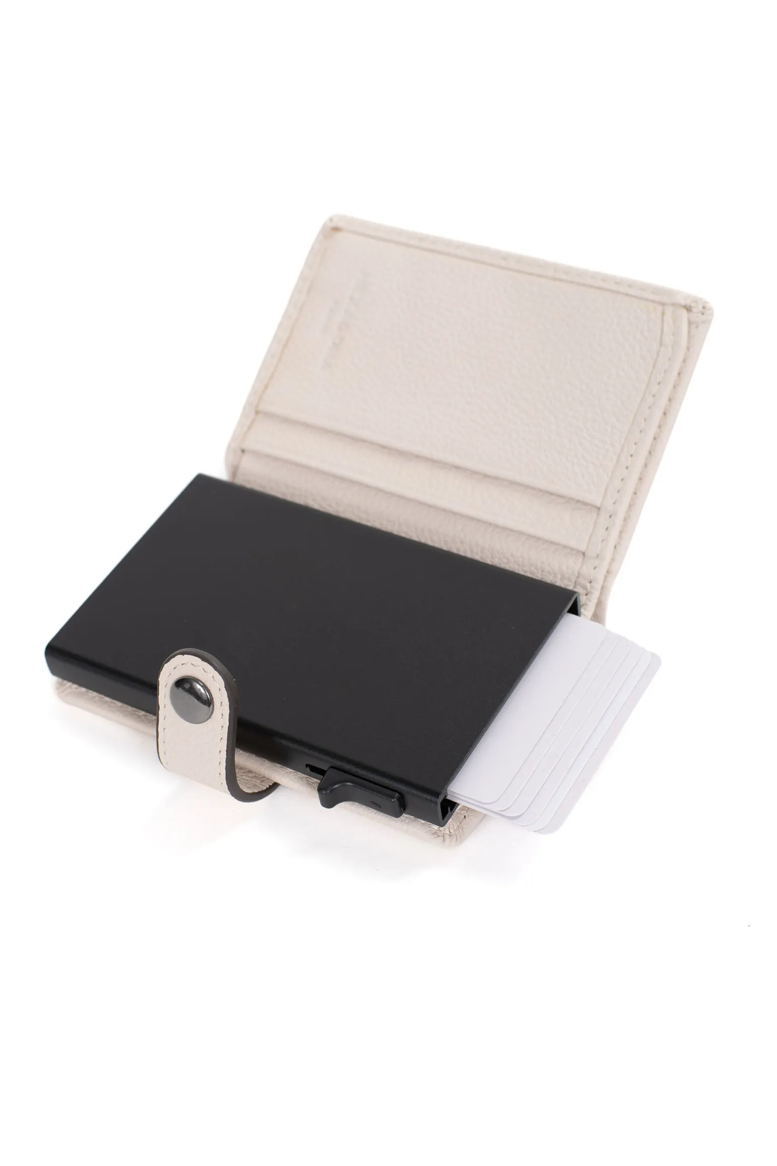 Boîtier porte-cartes - 2 volets - Stop RFID - Cuir