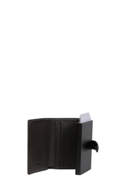 Boîtier porte-cartes - 2 volets - Stop RFID - Cuir