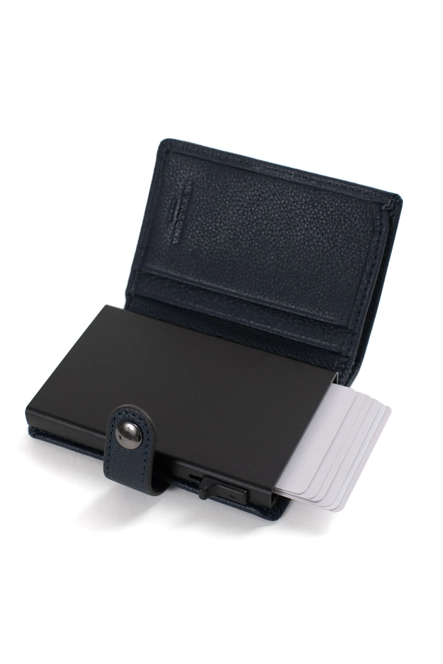 Boîtier porte-cartes - 2 volets - Stop RFID - Cuir