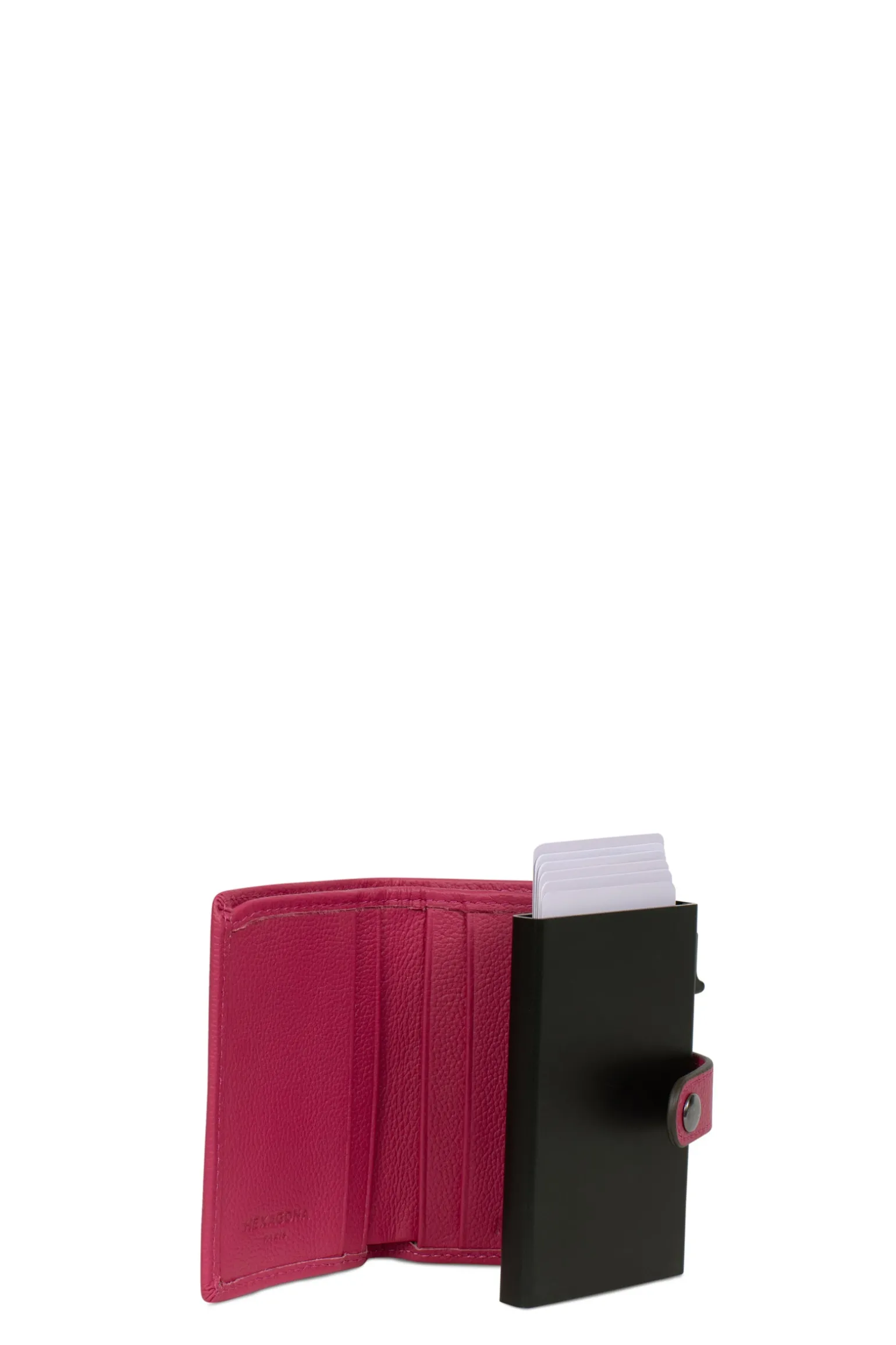 Boîtier porte-cartes - 2 volets - Stop RFID - Cuir