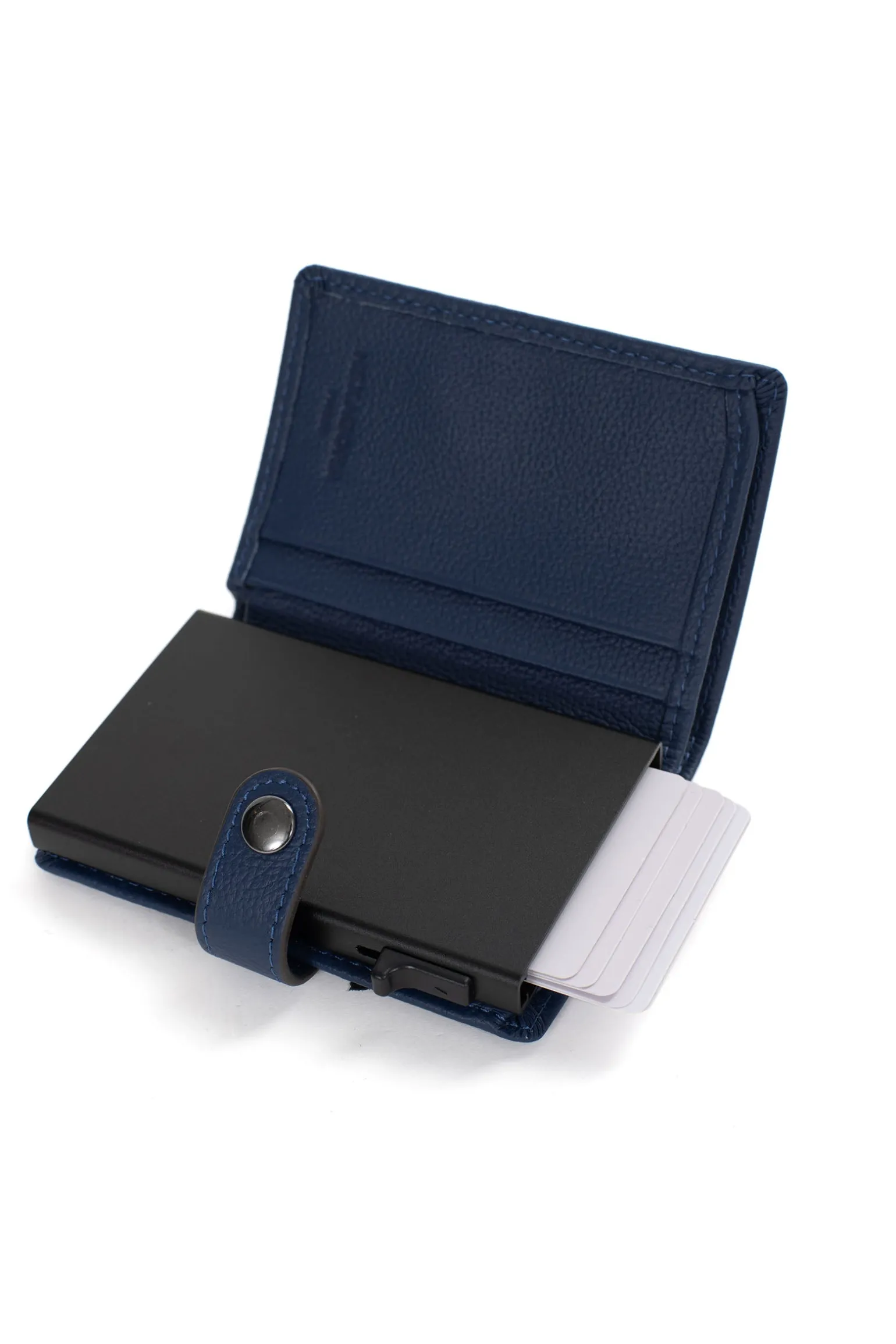Boîtier porte-cartes - 2 volets - Stop RFID - Cuir