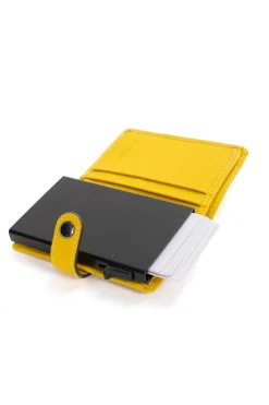 Boîtier porte-cartes - 2 volets - Stop RFID - Cuir