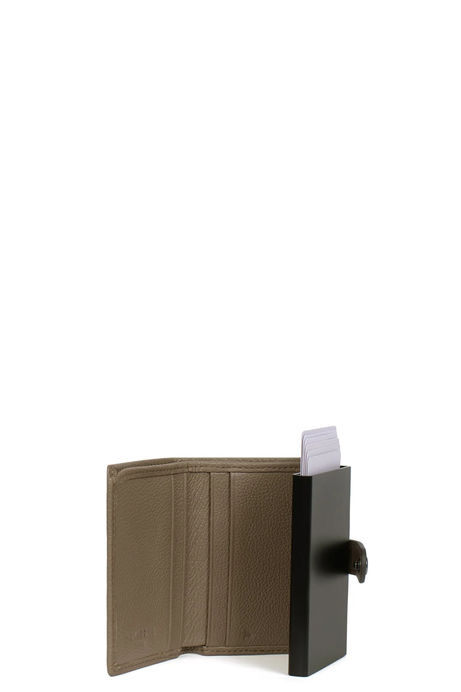 Boîtier porte-cartes - 2 volets - Stop RFID - Cuir