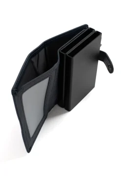 Boîtier porte-cartes - 1 volet - Stop RFID - Cuir