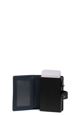 Boîtier porte-cartes - 1 volet - Stop RFID - Cuir