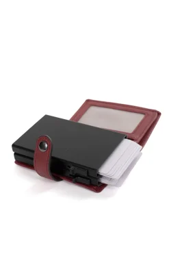 Boîtier porte-cartes - 1 volet - Stop RFID - Cuir