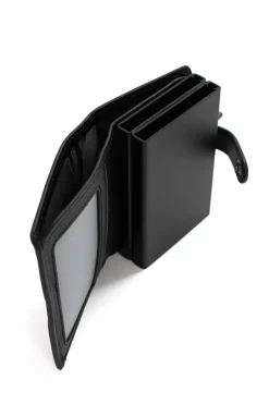Boîtier porte-cartes - 1 volet - Stop RFID - Cuir