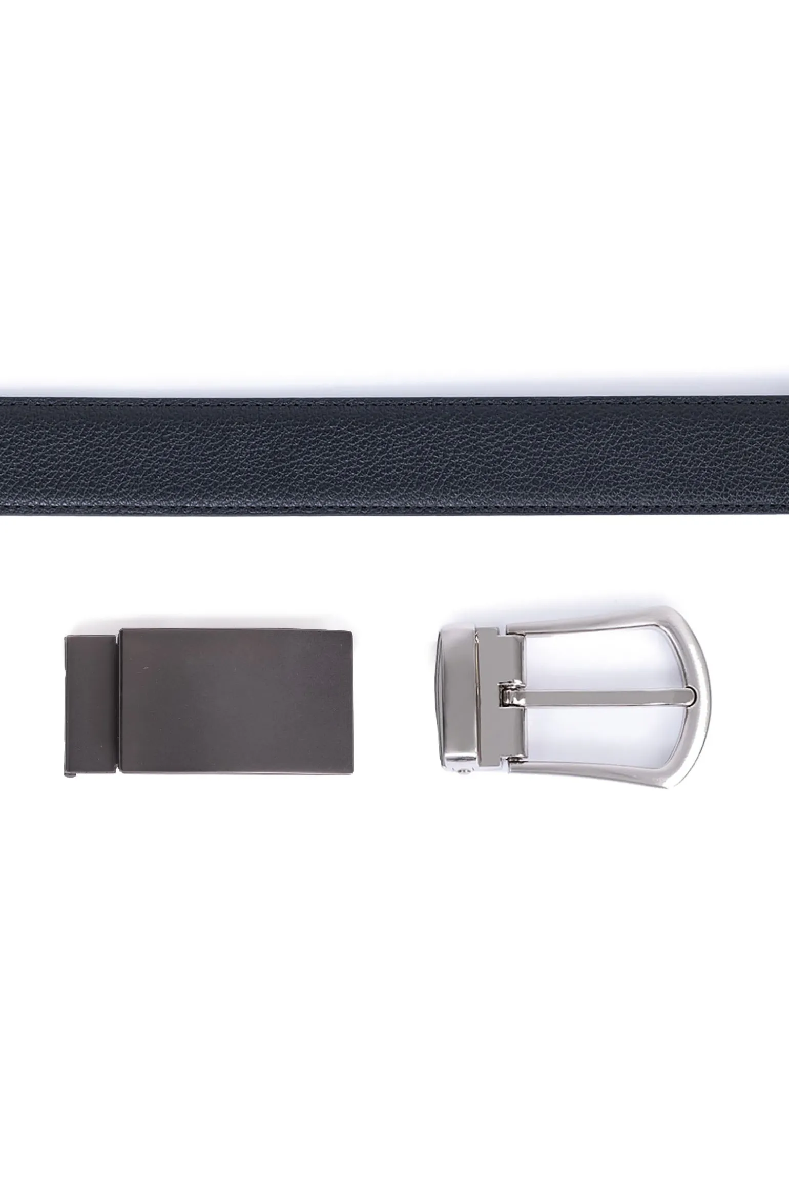 Coffret ceinture deux boucles en cuir