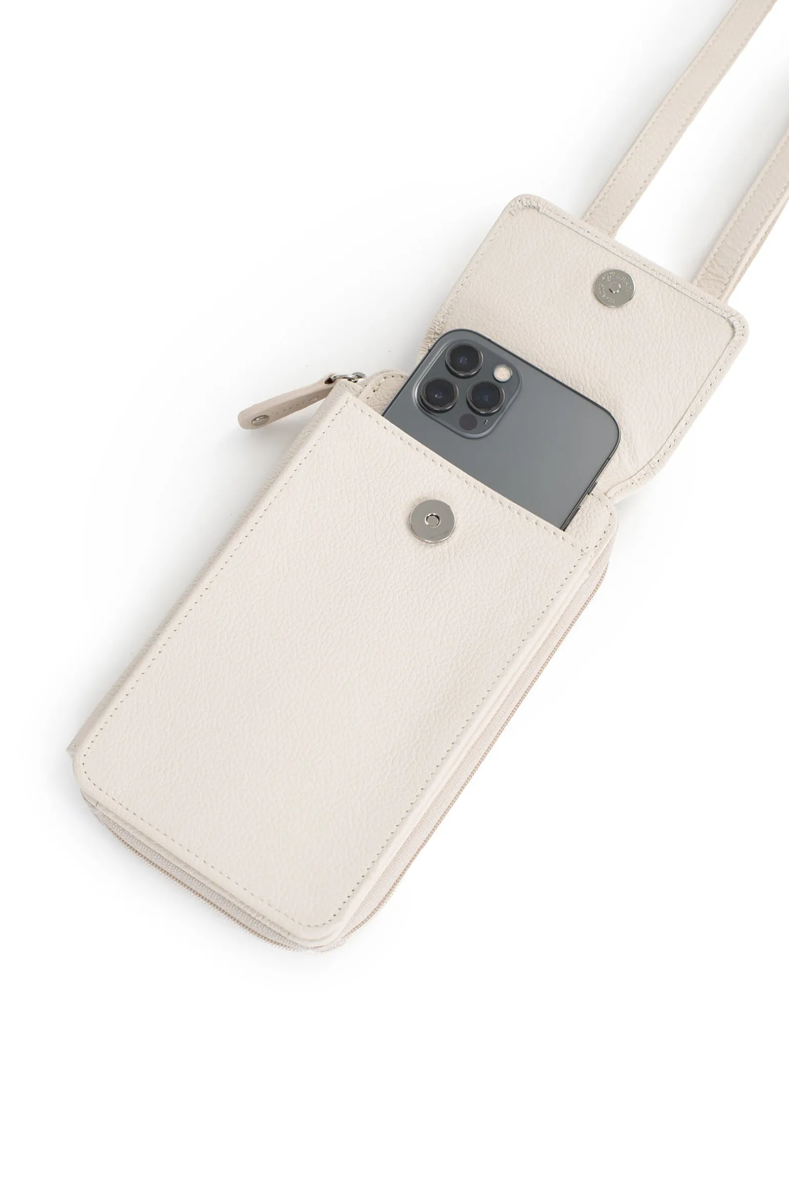 Pochette téléphone avec portefeuille - Cuir