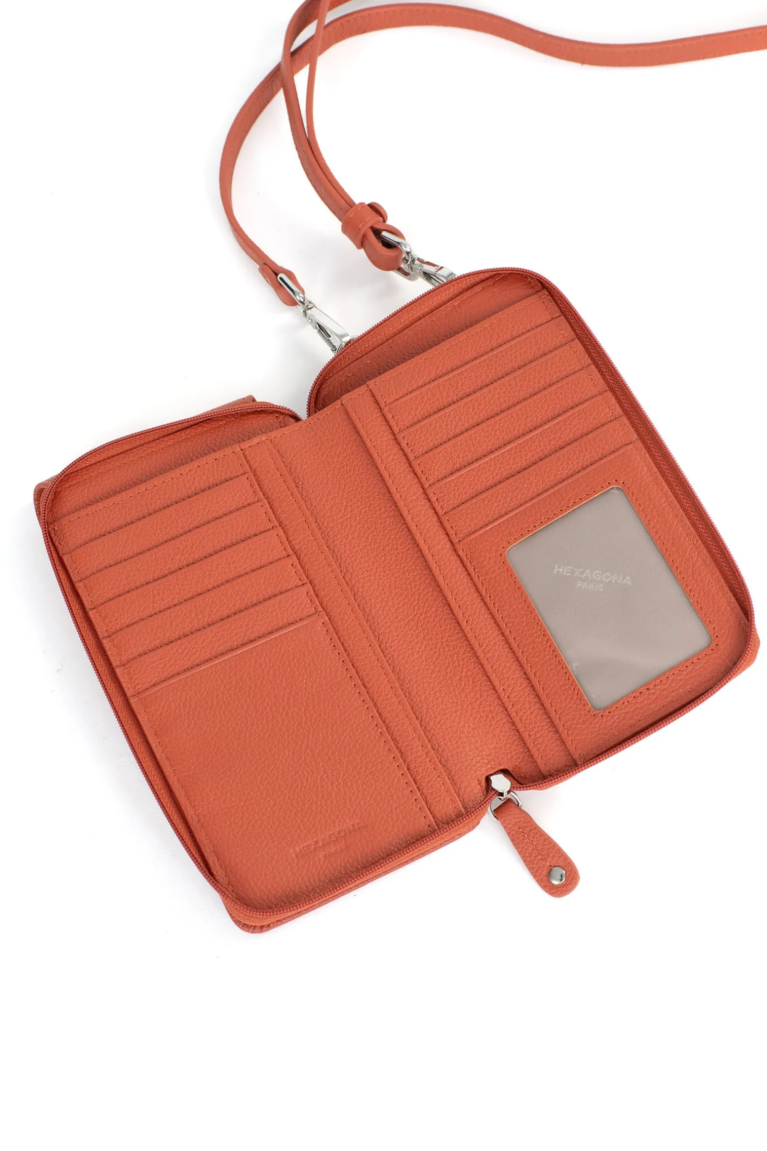 Pochette téléphone avec portefeuille - Cuir