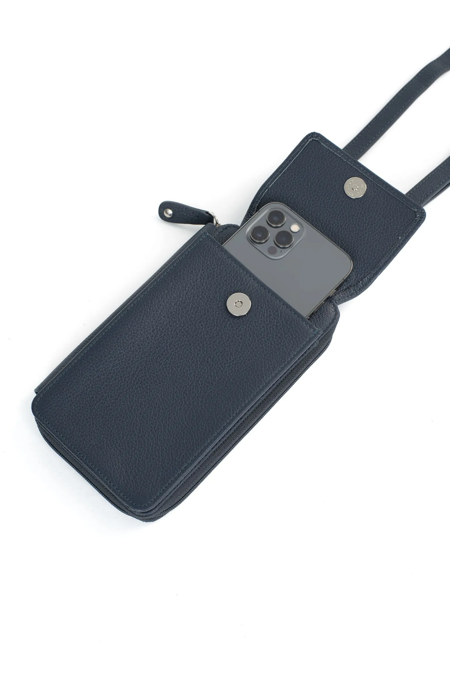 Pochette téléphone avec portefeuille - Cuir