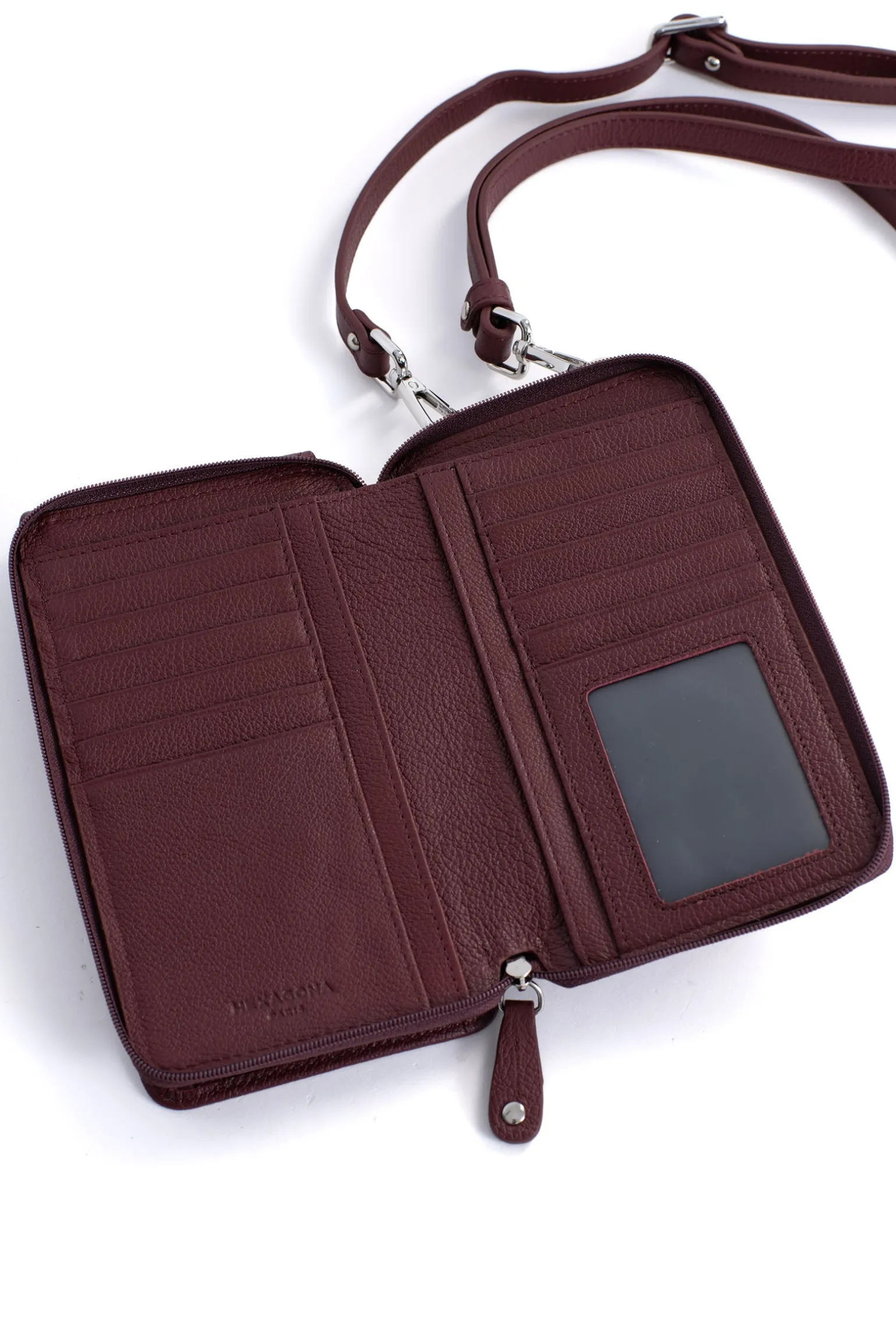 Pochette téléphone avec portefeuille - Cuir