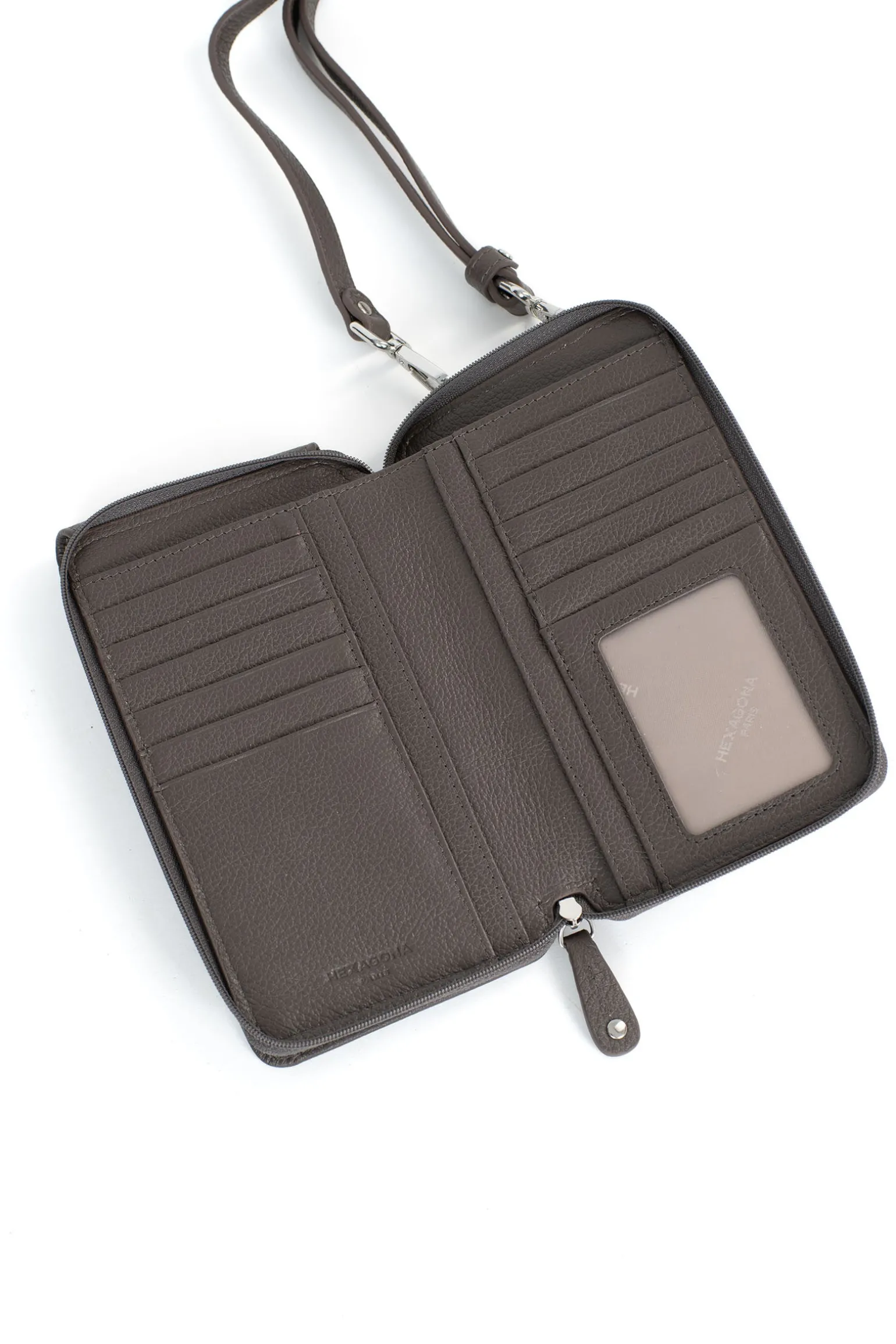 Pochette téléphone avec portefeuille - Cuir
