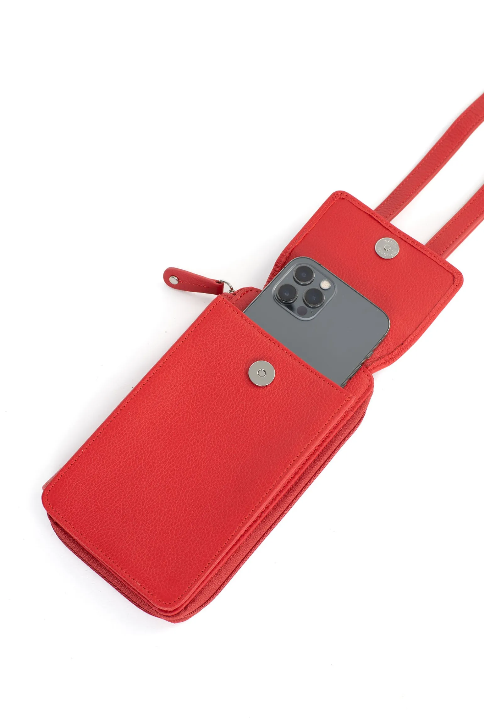 Pochette téléphone avec portefeuille - Cuir