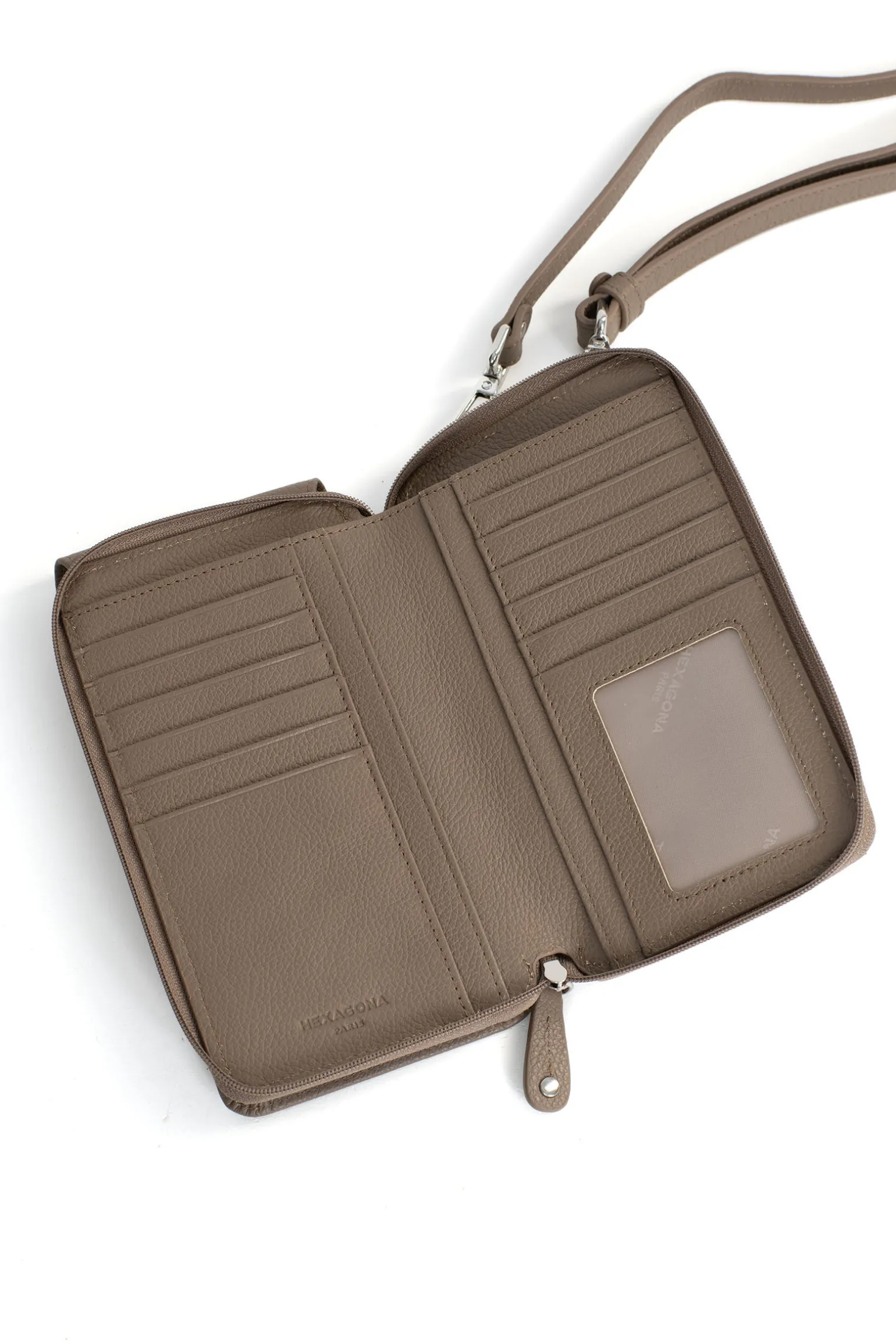 Pochette téléphone avec portefeuille - Cuir