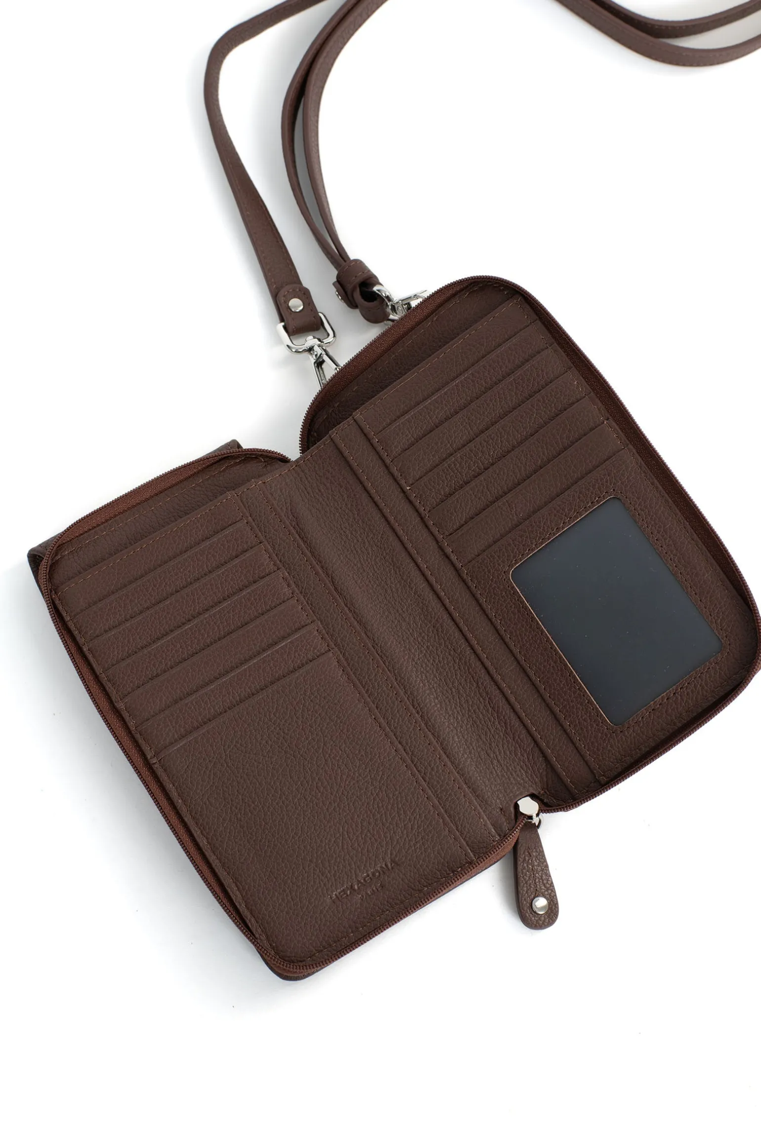 Pochette téléphone avec portefeuille - Cuir