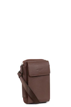 Pochette téléphone avec portefeuille - Stop RFID - Cuir