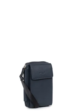 Pochette téléphone avec portefeuille - Stop RFID - Cuir