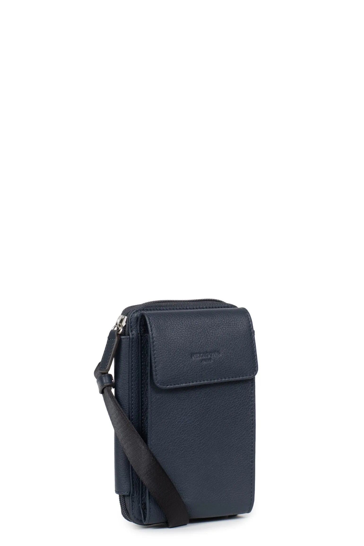 Pochette téléphone avec portefeuille - Stop RFID - Cuir
