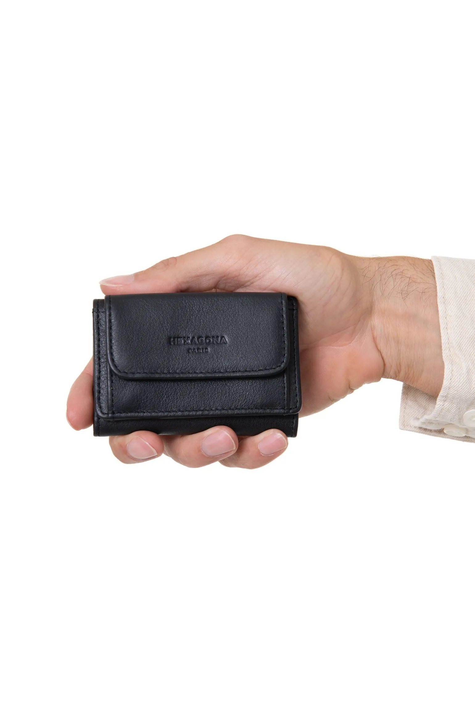 Porte-cartes - 2 volets - Stop RFID - Cuir