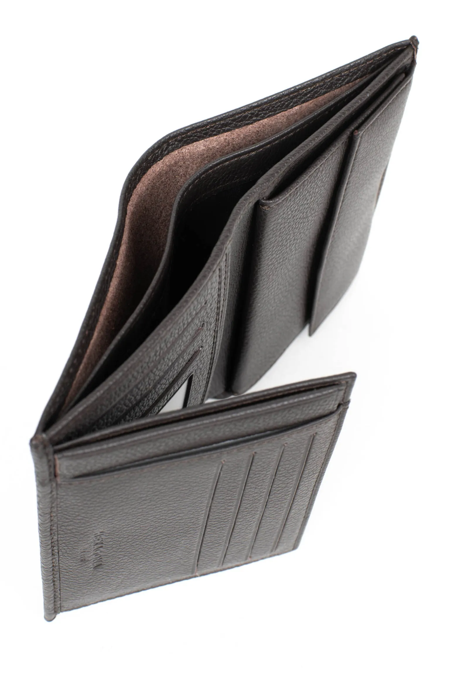 Portefeuille européen - 2 volets - Cuir