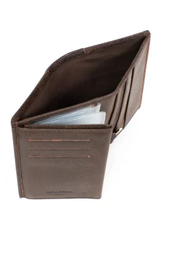 Portefeuille européen - 3 volets - Cuir