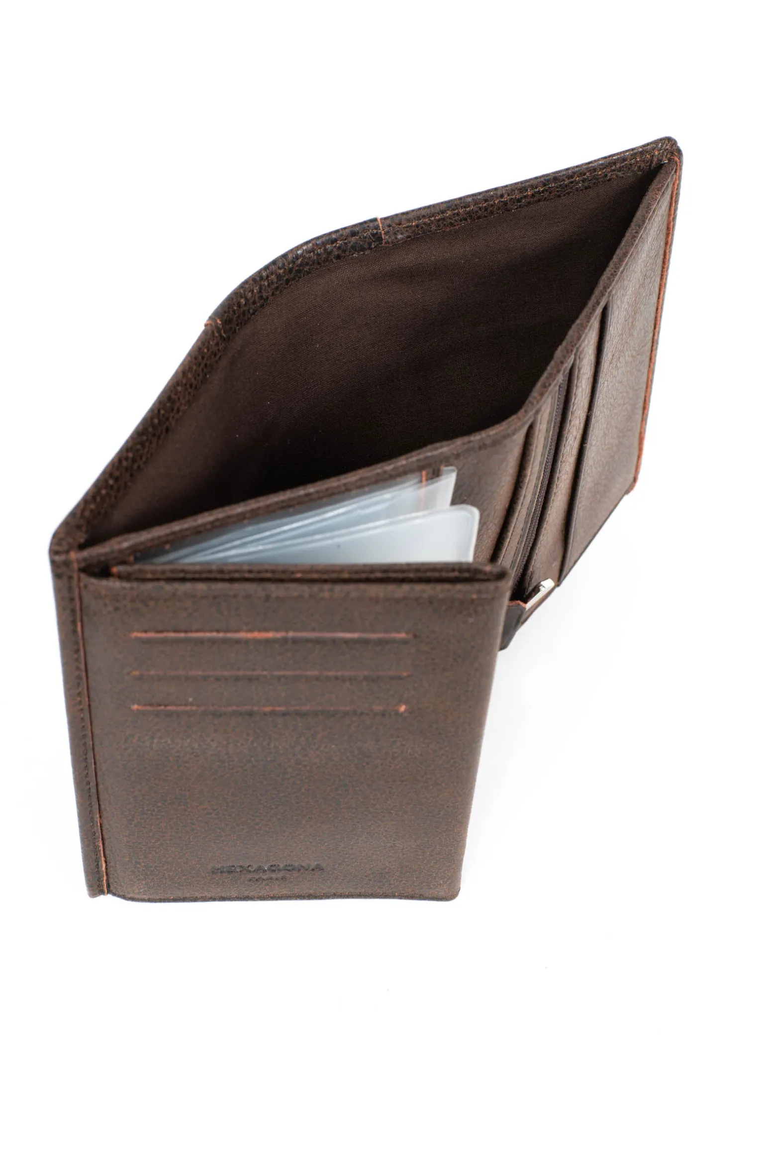 Portefeuille européen - 3 volets - Cuir
