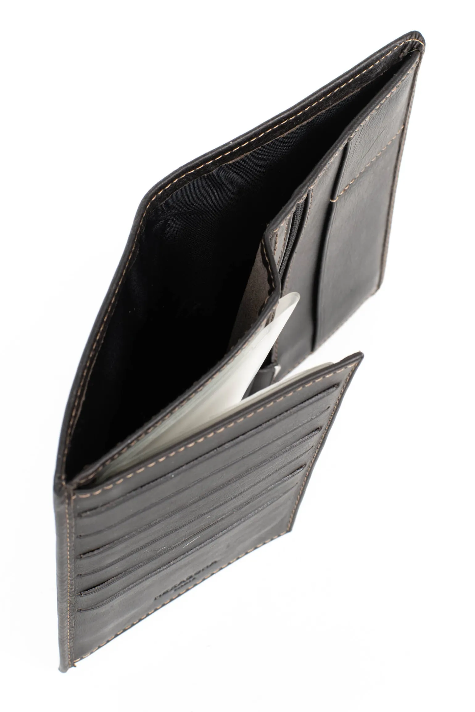 Portefeuille européen - 2 volets - Cuir