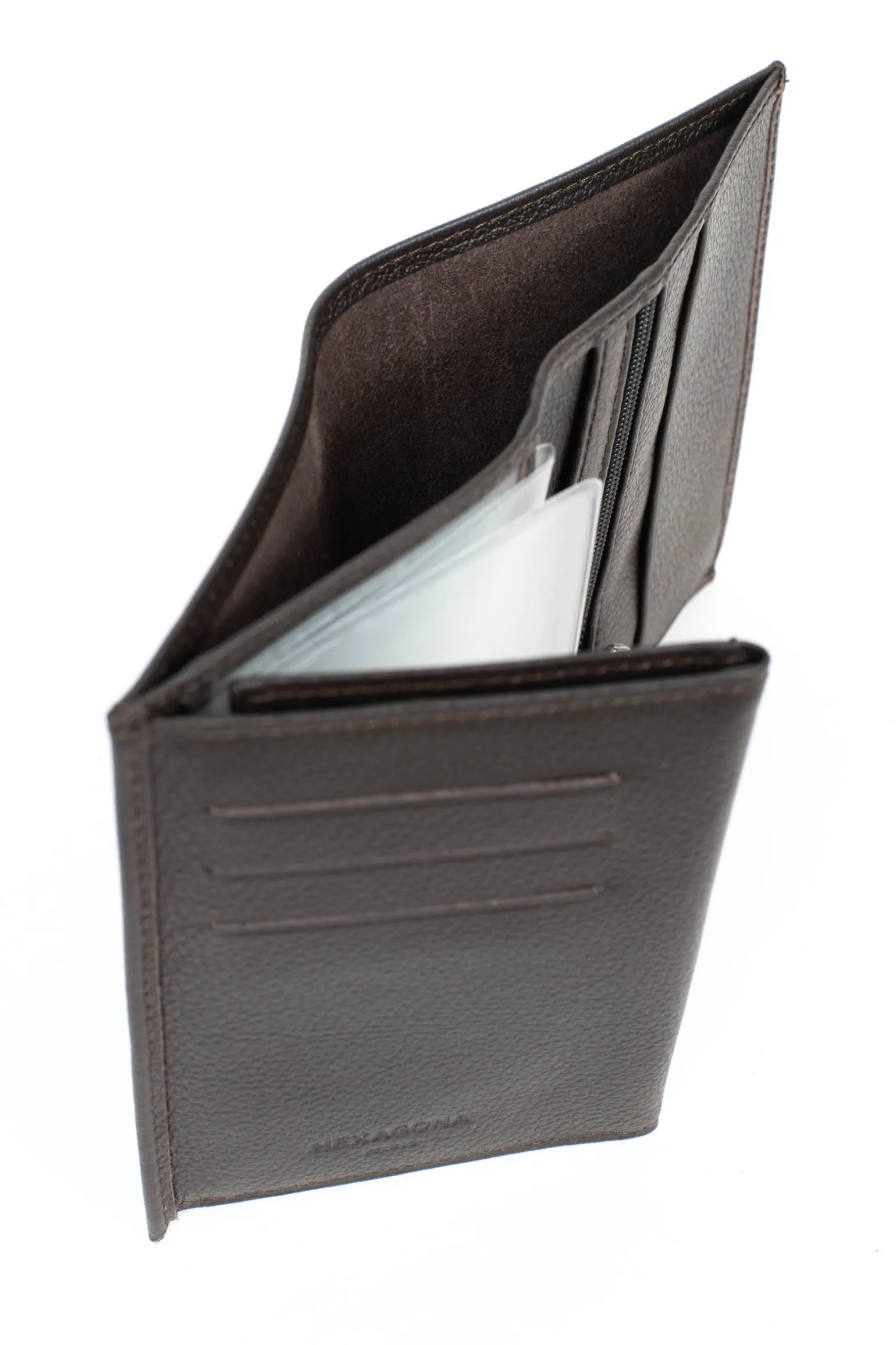 Portefeuille européen - 3 volets - Cuir