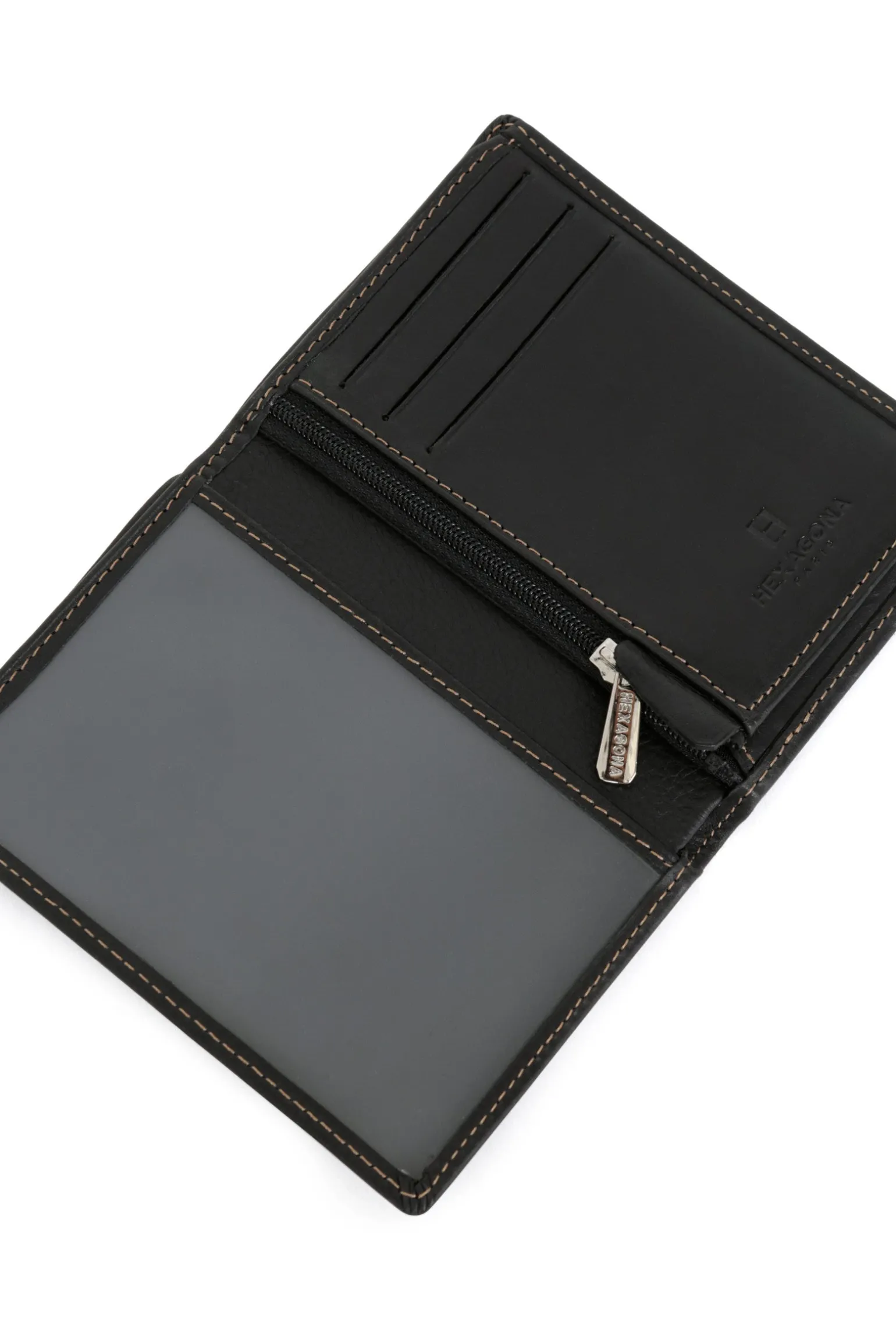 Portefeuille européen - 1 volet - Cuir