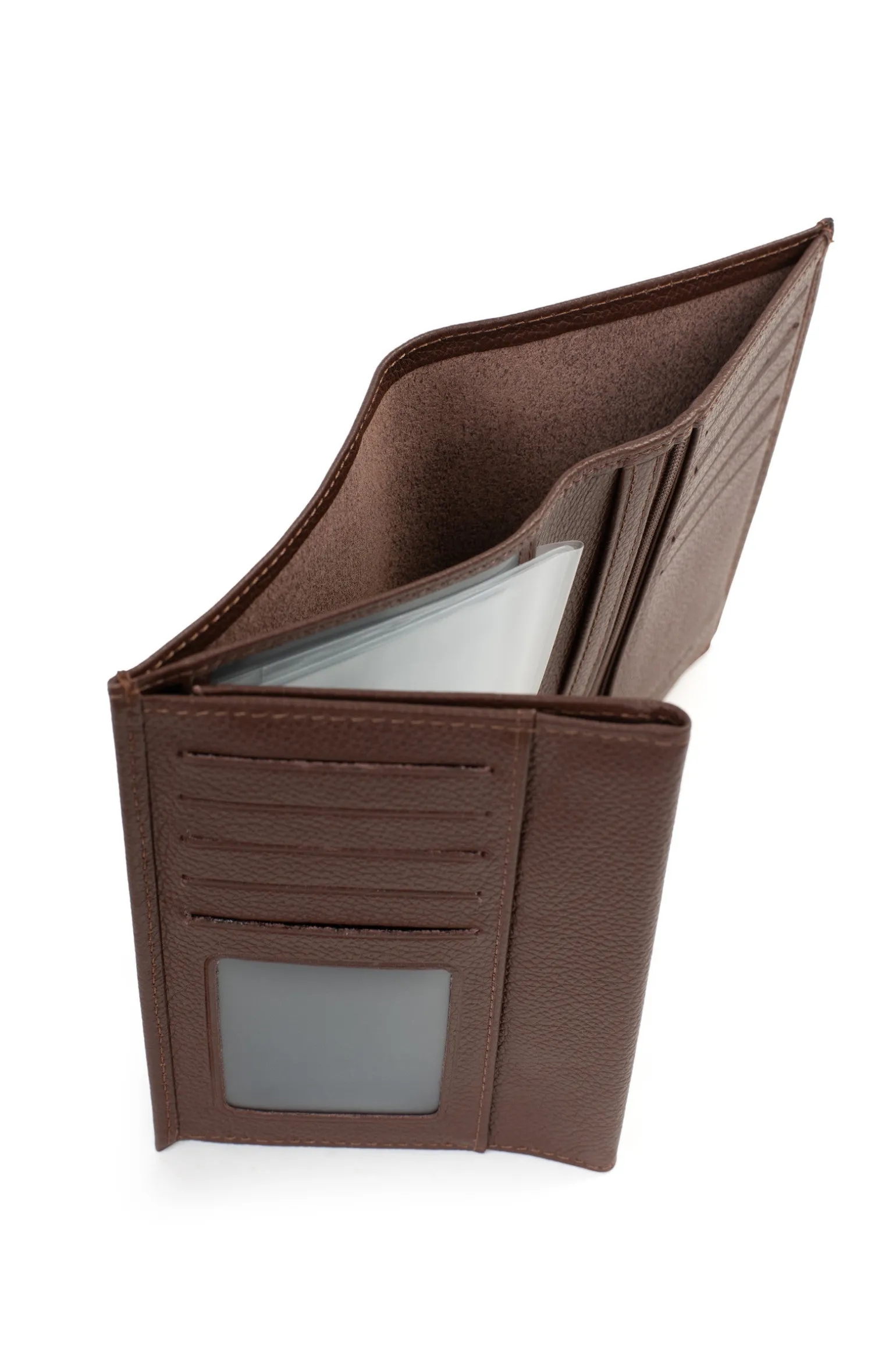 Portefeuille européen - 3 volets - Cuir