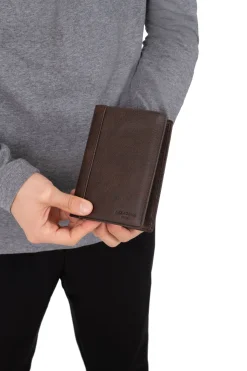 Portefeuille européen - 3 volets - Cuir