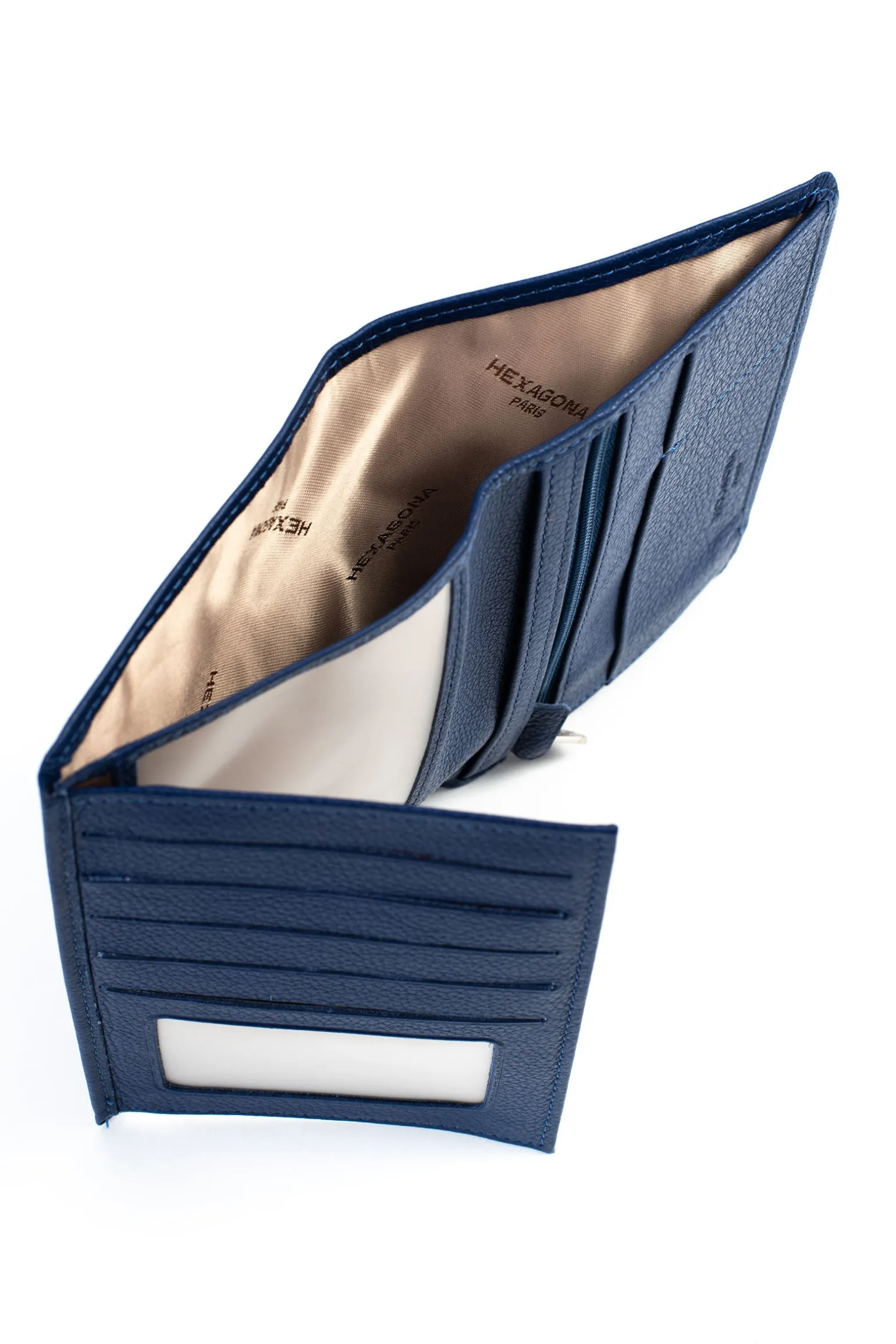 Portefeuille européen - 2 volets - Cuir
